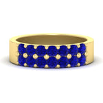 Load image into Gallery viewer, sparkle-two-line-1-ct-sapphire-wedding-band-in-yellow-gold-FD11382BGSABL-1.00CT-NL-YG
