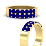 Load image into Gallery viewer, sparkle-two-line-1-ct-sapphire-wedding-band-in-yellow-gold-FD11382BGSABLANGLE3-1.00CT-NL-YG
