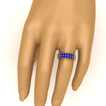 Load image into Gallery viewer, sparkle-two-line-1-ct-sapphire-wedding-band-in-yellow-gold-FD11382BGSABLHAND-1.00CT-NL-YG
