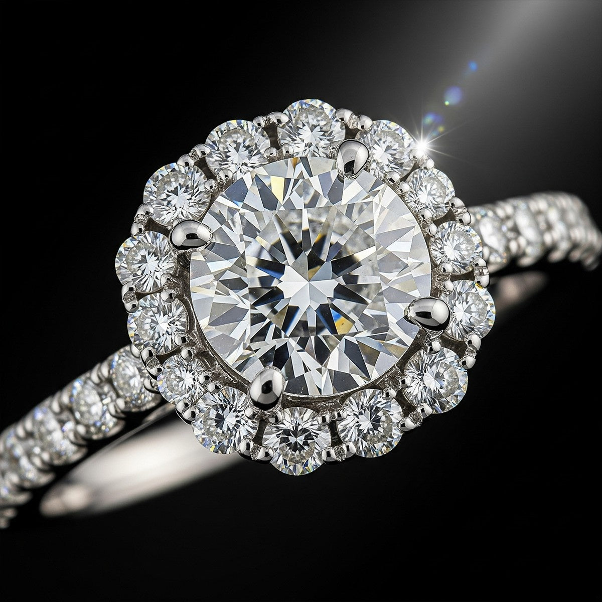 Sparkle and Light Performance of hidden halo & Halo rings