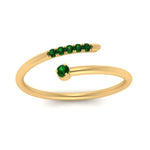 Load image into Gallery viewer, spiral-stacking-emerald-ring-in-yellow-gold-FD9552GEMGR-NL-YG.jpg
