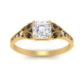 Thumbnail 74 - split-band-antique-asscher-cut-black-diamond-engagement-ring-in-yellow-gold-FD9816ASRGBLACK-NL-YG