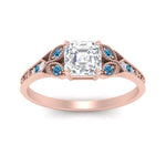 Load image into Gallery viewer, split-band-antique-asscher-cut-blue-topaz-engagement-ring-in-rose-gold-FD9816ASRGICBLTO-NL-RG