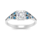 Load image into Gallery viewer, split-band-antique-asscher-cut-blue-topaz-engagement-ring-in-white-gold-FD9816ASRGICBLTO-NL-WG
