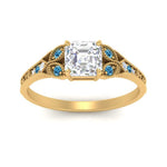 Load image into Gallery viewer, split-band-antique-asscher-cut-blue-topaz-engagement-ring-in-yellow-gold-FD9816ASRGICBLTO-NL-YG