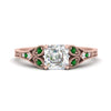 Load image into Gallery viewer, split-band-antique-asscher-cut-emerald-engagement-ring-in-rose-gold-FD9816ASRGEMGR-NL-RG