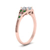 Load image into Gallery viewer, split-band-antique-asscher-cut-emerald-engagement-ring-in-rose-gold-FD9816ASRGEMGR-NL-RG