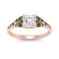 Thumbnail 14 - split-band-antique-asscher-cut-emerald-engagement-ring-in-rose-gold-FD9816ASRGEMGR-NL-RG