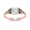 Load image into Gallery viewer, split-band-antique-asscher-cut-emerald-engagement-ring-in-rose-gold-FD9816ASRGEMGR-NL-RG