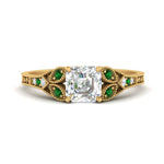 Load image into Gallery viewer, split-band-antique-asscher-cut-emerald-engagement-ring-in-yellow-gold-FD9816ASRGEMGR-NL-YG