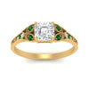 Load image into Gallery viewer, split-band-antique-asscher-cut-emerald-engagement-ring-in-yellow-gold-FD9816ASRGEMGR-NL-YG