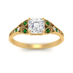 Load image into Gallery viewer, split-band-antique-asscher-cut-emerald-engagement-ring-in-yellow-gold-FD9816ASRGEMGR-NL-YG