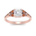 Thumbnail 11 - split-band-antique-asscher-cut-orange-sapphire-engagement-ring-in-rose-gold-FD9816ASRGSAOR-NL-RG