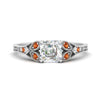 Load image into Gallery viewer, split-band-antique-asscher-cut-orange-sapphire-engagement-ring-in-white-gold-FD9816ASRGSAOR-NL-WG