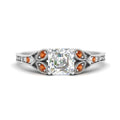 Thumbnail 37 - split-band-antique-asscher-cut-orange-sapphire-engagement-ring-in-white-gold-FD9816ASRGSAOR-NL-WG