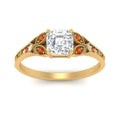 Thumbnail 65 - split-band-antique-asscher-cut-orange-sapphire-engagement-ring-in-yellow-gold-FD9816ASRGSAOR-NL-YG