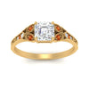 Load image into Gallery viewer, split-band-antique-asscher-cut-orange-sapphire-engagement-ring-in-yellow-gold-FD9816ASRGSAOR-NL-YG