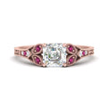 Thumbnail 7 - split-band-antique-asscher-cut-pink-sapphire-engagement-ring-in-rose-gold-FD9816ASRGSADRPI-NL-RG