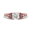Load image into Gallery viewer, split-band-antique-asscher-cut-pink-sapphire-engagement-ring-in-rose-gold-FD9816ASRGSADRPI-NL-RG