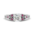 Thumbnail 34 - split-band-antique-asscher-cut-pink-sapphire-engagement-ring-in-white-gold-FD9816ASRGSADRPI-NL-WG