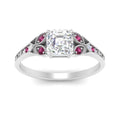Thumbnail 35 - split-band-antique-asscher-cut-pink-sapphire-engagement-ring-in-white-gold-FD9816ASRGSADRPI-NL-WG