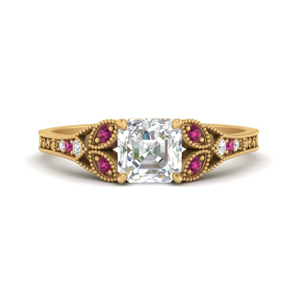 split-band-antique-asscher-cut-pink-sapphire-engagement-ring-in-yellow-gold-FD9816ASRGSADRPI-NL-YG