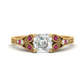 Thumbnail 61 - split-band-antique-asscher-cut-pink-sapphire-engagement-ring-in-yellow-gold-FD9816ASRGSADRPI-NL-YG
