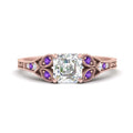 Thumbnail 25 - split-band-antique-asscher-cut-purple-topaz-engagement-ring-in-rose-gold-FD9816ASRGVITO-NL-RG