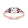 Load image into Gallery viewer, split-band-antique-asscher-cut-purple-topaz-engagement-ring-in-rose-gold-FD9816ASRGVITO-NL-RG