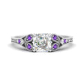 Thumbnail 52 - split-band-antique-asscher-cut-purple-topaz-engagement-ring-in-white-gold-FD9816ASRGVITO-NL-WG