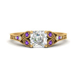 Load image into Gallery viewer, split-band-antique-asscher-cut-purple-topaz-engagement-ring-in-yellow-gold-FD9816ASRGVITO-NL-YG