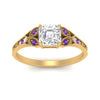 Load image into Gallery viewer, split-band-antique-asscher-cut-purple-topaz-engagement-ring-in-yellow-gold-FD9816ASRGVITO-NL-YG