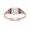 Load image into Gallery viewer, split-band-antique-asscher-cut-ruby-engagement-ring-in-rose-gold-FD9816ASRGRUDR-NL-RG