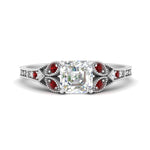 Load image into Gallery viewer, split-band-antique-asscher-cut-ruby-engagement-ring-in-white-gold-FD-9816ASRGRUDR-NL-WG
