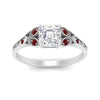 Load image into Gallery viewer, split-band-antique-asscher-cut-ruby-engagement-ring-in-white-gold-FD-9816ASRGRUDR-NL-WG