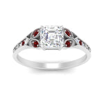 Load image into Gallery viewer, split-band-antique-asscher-cut-ruby-engagement-ring-in-white-gold-FD-9816ASRGRUDR-NL-WG
