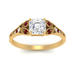 Load image into Gallery viewer, split-band-antique-asscher-cut-ruby-engagement-ring-in-yellow-gold-FD9816ASRGRUDR-NL-YG
