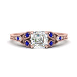 Load image into Gallery viewer, split-band-antique-asscher-cut-sapphire-engagement-ring-in-rose-gold-FD9816ASRGSABL-NL-RG
