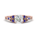 Thumbnail 4 - split-band-antique-asscher-cut-sapphire-engagement-ring-in-rose-gold-FD9816ASRGSABL-NL-RG