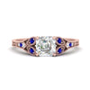 Load image into Gallery viewer, split-band-antique-asscher-cut-sapphire-engagement-ring-in-rose-gold-FD9816ASRGSABL-NL-RG
