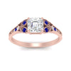 Load image into Gallery viewer, split-band-antique-asscher-cut-sapphire-engagement-ring-in-rose-gold-FD9816ASRGSABL-NL-RG