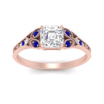 Load image into Gallery viewer, split-band-antique-asscher-cut-sapphire-engagement-ring-in-rose-gold-FD9816ASRGSABL-NL-RG