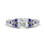 Load image into Gallery viewer, split-band-antique-asscher-cut-sapphire-engagement-ring-in-white-gold-FD9816ASRGSABL-NL-WG
