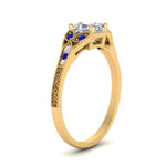 Load image into Gallery viewer, split-band-antique-asscher-cut-sapphire-engagement-ring-in-yellow-gold-FD9816ASRGSABL-NL-YG