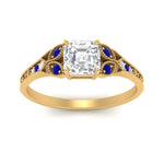 Load image into Gallery viewer, split-band-antique-asscher-cut-sapphire-engagement-ring-in-yellow-gold-FD9816ASRGSABL-NL-YG
