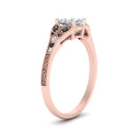 Load image into Gallery viewer, split-band-antique-cushion-cut-black-diamond-engagement-ring-in-rose-gold-FD9816CURGBLACK-NL-RG
