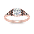 Thumbnail 20 - split-band-antique-cushion-cut-black-diamond-engagement-ring-in-rose-gold-FD9816CURGBLACK-NL-RG