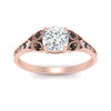 Load image into Gallery viewer, split-band-antique-cushion-cut-black-diamond-engagement-ring-in-rose-gold-FD9816CURGBLACK-NL-RG