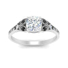 Load image into Gallery viewer, split-band-antique-cushion-cut-black-diamond-engagement-ring-in-white-gold-FD9816CURGBLACK-NL-WG