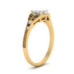 Load image into Gallery viewer, split-band-antique-cushion-cut-black-diamond-engagement-ring-in-yellow-gold-FD9816CURGBLACK-NL-YG
